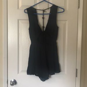 Shopo black open back romper